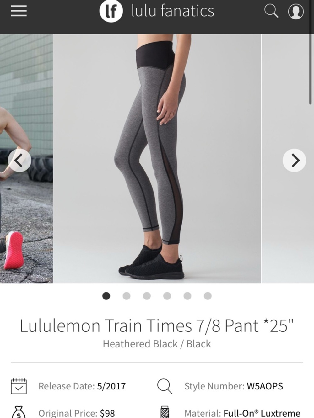 lululemon Train Times 7/8 Pant *25"